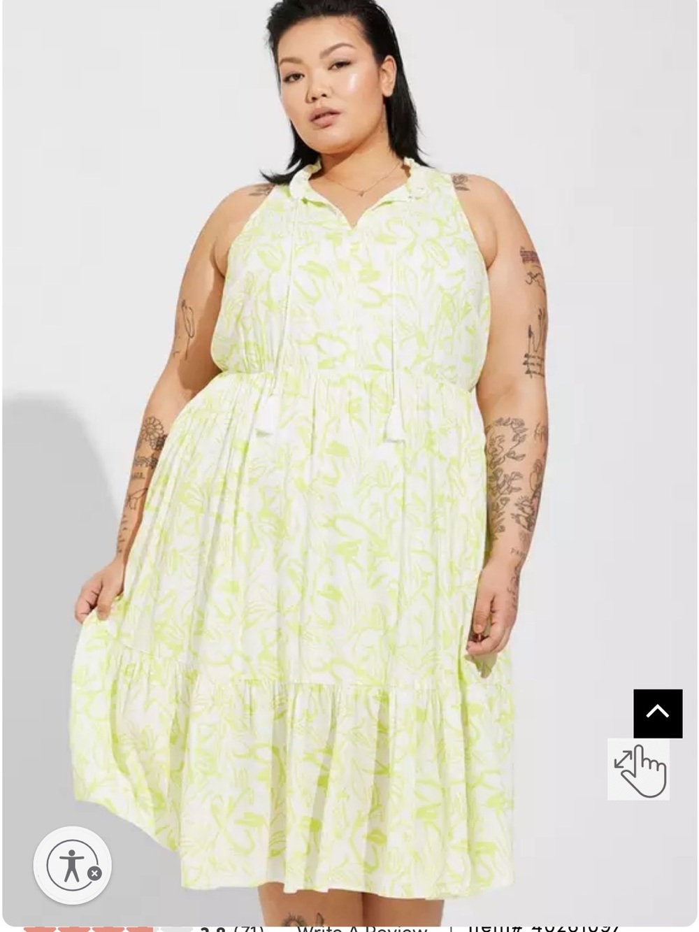 Neot Torrid Midi Gauze tiered dress size 4 or 26 - Picture 1 of 11